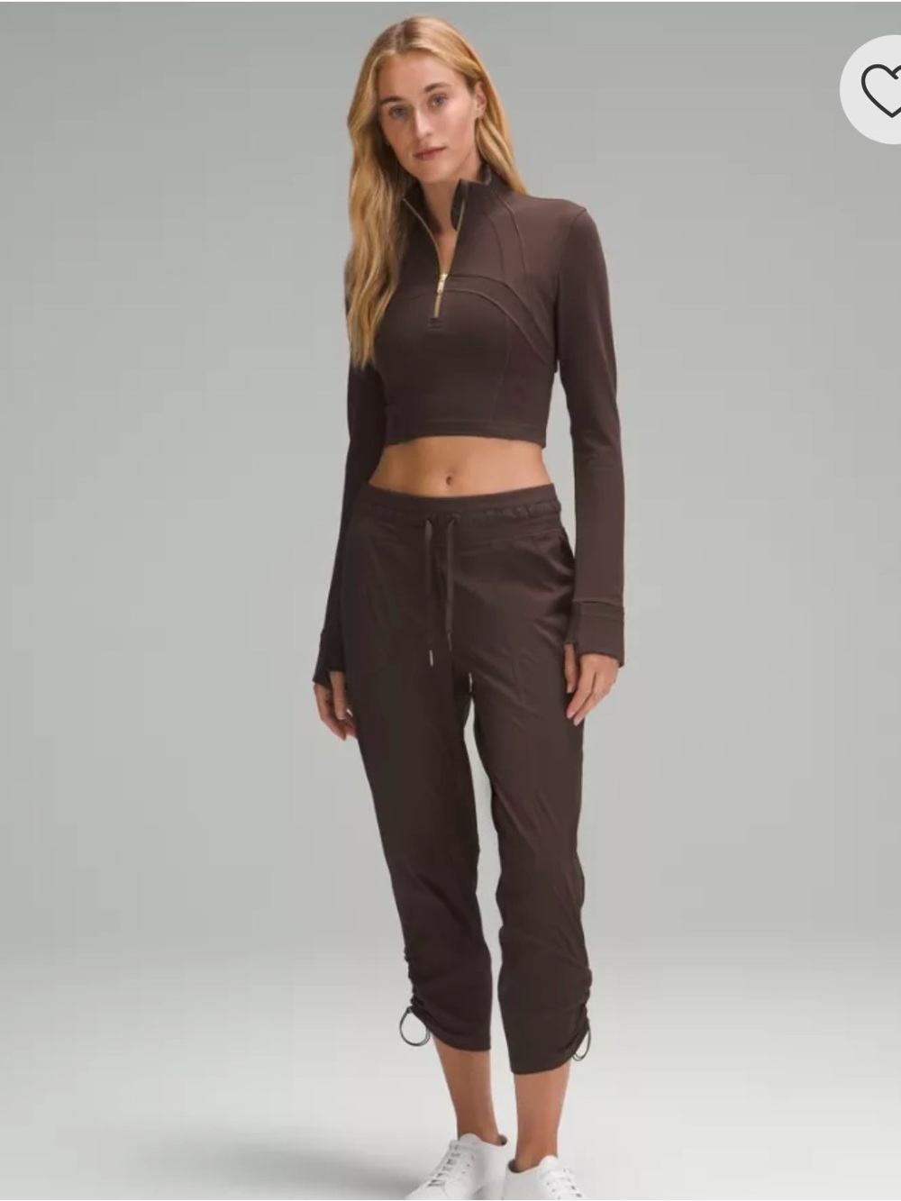 Lululemon Define Cropped Half Zip *Luon Size 8